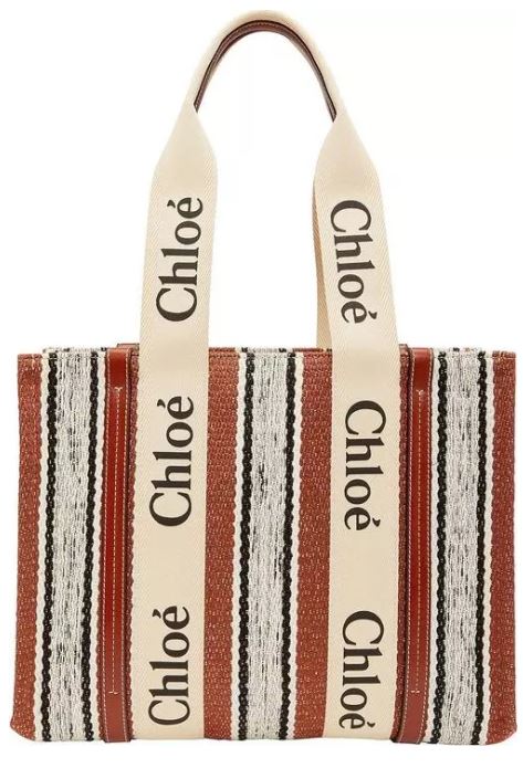 Chloe Tote Bag - Brown Linen